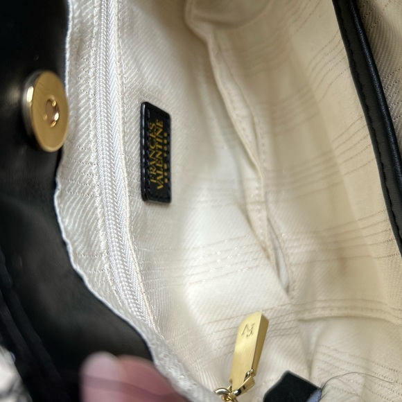 Frances Valentine Black Feathered Women's Bag - Picture 9 of 15